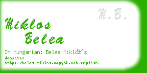 miklos belea business card